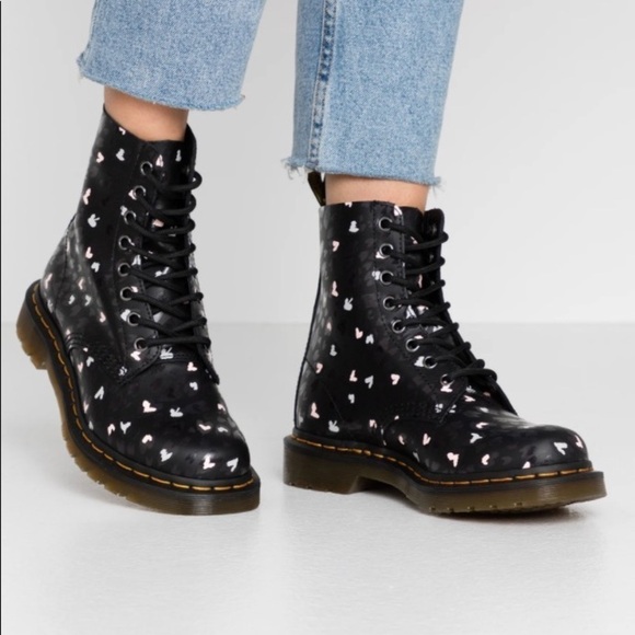 DR. MARTENS 1460 Pascal Hearts Lace-Up Boot - Picture 1 of 11
